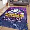 Melbourne Storm Custom Area Rug - Team With Dot And Star Patterns For Tough Fan Area Rug