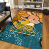 Australia Wallabies Custom Area Rug - Team With Dot And Star Patterns For Tough Fan Area Rug