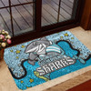 Cronulla-Sutherland Sharks Custom Doormat - Team With Dot And Star Patterns For Tough Fan Doormat