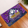 Melbourne Storm Custom Doormat - Team With Dot And Star Patterns For Tough Fan Doormat