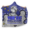 Canterbury-Bankstown Bulldogs Custom Hooded Blanket - Team With Dot And Star Patterns For Tough Fan Hooded Blanket