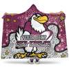 Manly Warringah Sea Eagles Hooded Blanket - Team With Dot And Star Patterns For Tough Fan Hooded Blanket