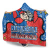 Newcastle Knights Custom Hooded Blanket - Team With Dot And Star Patterns For Tough Fan Hooded Blanket