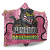 Penrith Panthers Custom Hooded Blanket - Team With Dot And Star Patterns For Tough Fan Hooded Blanket