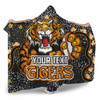 Wests Tigers Custom Hooded Blanket - Team With Dot And Star Patterns For Tough Fan Hooded Blanket