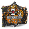 Wests Tigers Custom Hooded Blanket - Team With Dot And Star Patterns For Tough Fan Hooded Blanket