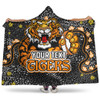 Wests Tigers Custom Hooded Blanket - Team With Dot And Star Patterns For Tough Fan Hooded Blanket
