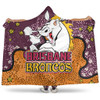 Brisbane Broncos Custom Hooded Blanket - Team With Dot And Star Patterns For Tough Fan Hooded Blanket