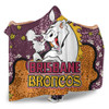 Brisbane Broncos Custom Hooded Blanket - Team With Dot And Star Patterns For Tough Fan Hooded Blanket