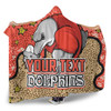 Redcliffe Dolphins Custom Hooded Blanket - Team With Dot And Star Patterns For Tough Fan Hooded Blanket Redcliffe Dolphins Custom Hooded Blanket - Team With Dot And Star Patterns For Tough Fan Hooded Blanket
