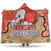 Redcliffe Dolphins Custom Hooded Blanket - Team With Dot And Star Patterns For Tough Fan Hooded Blanket Redcliffe Dolphins Custom Hooded Blanket - Team With Dot And Star Patterns For Tough Fan Hooded Blanket