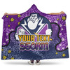 Melbourne Storm Custom Hooded Blanket - Team With Dot And Star Patterns For Tough Fan Hooded Blanket