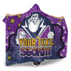 Melbourne Storm Custom Hooded Blanket - Team With Dot And Star Patterns For Tough Fan Hooded Blanket