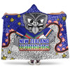 New Zealand Warriors Custom Hooded Blanket - Team With Dot And Star Patterns For Tough Fan Hooded Blanket