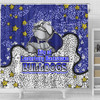 Canterbury-Bankstown Bulldogs Custom Shower Curtain - Team With Dot And Star Patterns For Tough Fan Shower Curtain