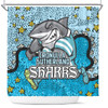 Cronulla-Sutherland Sharks Custom Shower Curtain - Team With Dot And Star Patterns For Tough Fan Shower Curtain