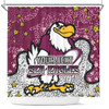 Manly Warringah Sea Eagles Shower Curtain - Team With Dot And Star Patterns For Tough Fan Shower Curtain