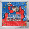 Newcastle Knights Custom Shower Curtain - Team With Dot And Star Patterns For Tough Fan Shower Curtain