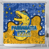 Parramatta Eels Custom Shower Curtain - Team With Dot And Star Patterns For Tough Fan Shower Curtain