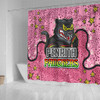 Penrith Panthers Custom Shower Curtain - Team With Dot And Star Patterns For Tough Fan Shower Curtain