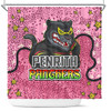 Penrith Panthers Custom Shower Curtain - Team With Dot And Star Patterns For Tough Fan Shower Curtain