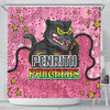 Penrith Panthers Custom Shower Curtain - Team With Dot And Star Patterns For Tough Fan Shower Curtain