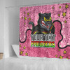 Penrith Panthers Custom Shower Curtain - Team With Dot And Star Patterns For Tough Fan Shower Curtain