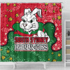 South Sydney Rabbitohs Shower Curtain - Team With Dot And Star Patterns For Tough Fan Shower Curtain