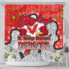 St. George Illawarra Dragons Custom Shower Curtain - Team With Dot And Star Patterns For Tough Fan Shower Curtain