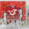 St. George Illawarra Dragons Custom Shower Curtain - Team With Dot And Star Patterns For Tough Fan Shower Curtain