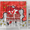 St. George Illawarra Dragons Custom Shower Curtain - Team With Dot And Star Patterns For Tough Fan Shower Curtain