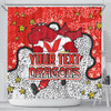 St. George Illawarra Dragons Custom Shower Curtain - Team With Dot And Star Patterns For Tough Fan Shower Curtain