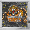 Wests Tigers Custom Shower Curtain - Team With Dot And Star Patterns For Tough Fan Shower Curtain