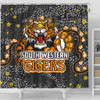 Wests Tigers Custom Shower Curtain - Team With Dot And Star Patterns For Tough Fan Shower Curtain