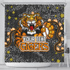 Wests Tigers Custom Shower Curtain - Team With Dot And Star Patterns For Tough Fan Shower Curtain