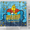 Gold Coast Titans Custom Shower Curtain - Team With Dot And Star Patterns For Tough Fan Shower Curtain