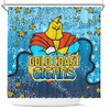 Gold Coast Titans Custom Shower Curtain - Team With Dot And Star Patterns For Tough Fan Shower Curtain