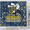 North Queensland Cowboys Custom Shower Curtain - Team With Dot And Star Patterns For Tough Fan Shower Curtain