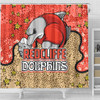 Redcliffe Dolphins Custom Shower Curtain - Team With Dot And Star Patterns For Tough Fan Shower Curtain