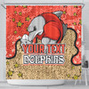 Redcliffe Dolphins Custom Shower Curtain - Team With Dot And Star Patterns For Tough Fan Shower Curtain