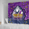 Melbourne Storm Custom Shower Curtain - Team With Dot And Star Patterns For Tough Fan Shower Curtain