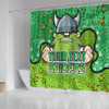 Canberra Raiders Custom Shower Curtain - Team With Dot And Star Patterns For Tough Fan Shower Curtain