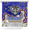 New Zealand Warriors Custom Shower Curtain - Team With Dot And Star Patterns For Tough Fan Shower Curtain