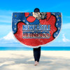 Newcastle Knights Custom Beach Blanket - Team With Dot And Star Patterns For Tough Fan Beach Blanket