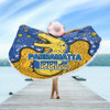Parramatta Eels Custom Beach Blanket - Team With Dot And Star Patterns For Tough Fan Beach Blanket