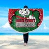 South Sydney Rabbitohs Beach Blanket - Team With Dot And Star Patterns For Tough Fan Beach Blanket