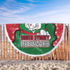 South Sydney Rabbitohs Beach Blanket - Team With Dot And Star Patterns For Tough Fan Beach Blanket