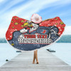 Sydney Roosters Custom Beach Blanket - Team With Dot And Star Patterns For Tough Fan Beach Blanket