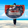 Sydney Roosters Custom Beach Blanket - Team With Dot And Star Patterns For Tough Fan Beach Blanket