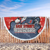 Sydney Roosters Custom Beach Blanket - Team With Dot And Star Patterns For Tough Fan Beach Blanket